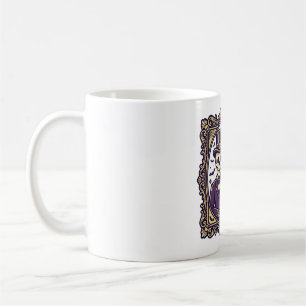 Skelett-Familienporträt Gothic-Halloween-Kunst Kaffeetasse