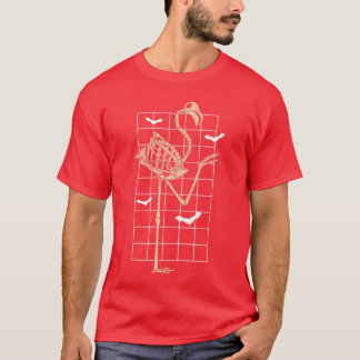 Skelett-Flamingo-Süßigkeiten-oder-Saures-Vogel-Lie T-Shirt