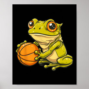 Skelett-Frosch-Kröten-Zeichnung Skelett-Spieler-Ti Poster