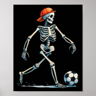 Skelett Fußball Halloween Kostüm Lustige Männer Ju Poster