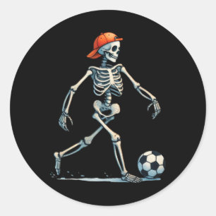 Skelett Fußball Halloween-Kostüm Lustige Männer Ju Runder Aufkleber