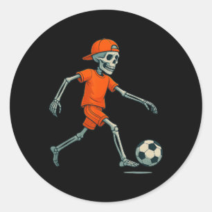 Skelett Fußball Halloween Kostüm Lustiger Fuß Männ Runder Aufkleber