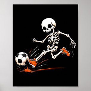 Skelett-Fußball-Halloween-Kostüm  Poster