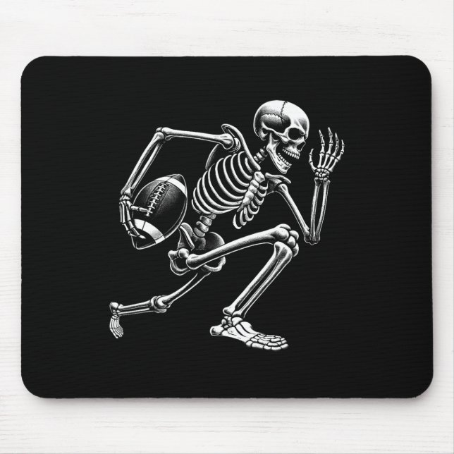 Skelett Fußball Halloween Skull Lover Mousepad (Vorne)