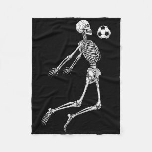 Skelett-Fußballspieler Brust Ll mitten in der Luft Fleecedecke