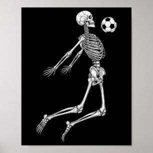 Skelett-Fußballspieler Brust Ll mitten in der Luft Poster