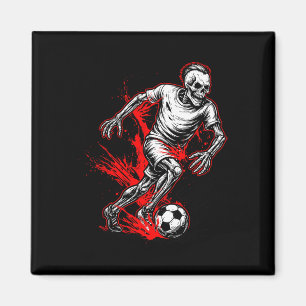 Skelett-Fußballspieler - Gruseliger Halloween-Geis Magnet