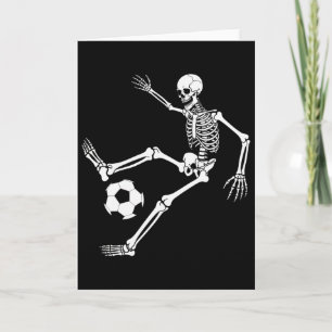 Skelett-Fußballspieler-Halloween-Kostüm-Enthusiast Karte