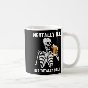 Skelett geistig behindert total chill lustig Retro Kaffeetasse