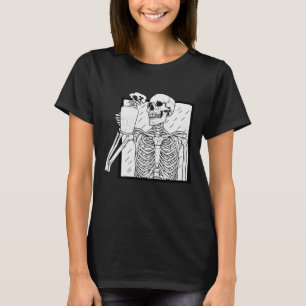Skelett Genuss Kaffee Halloween T - Shirt