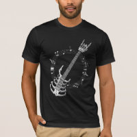 Skelett Gitarre Lover Rock Musik Fan