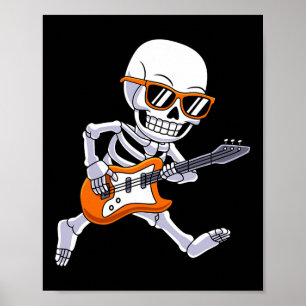 Skelett Gitarrenrock und Roll Boys Kinder Poster