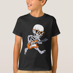 Skelett Gitarrenrock und Roll Boys Kinder T-Shirt