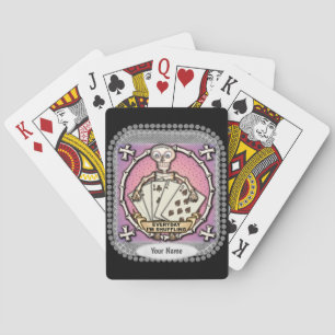 Skelett-Glücksspieler Poker-Spielkarten  Spielkarten
