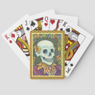 SKELETT, GOTHISCHER GENTLEMAN TOTENKOPF, TOTE BLAT SPIELKARTEN