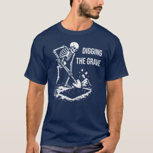 Skelett gräbt das Grab T-Shirt
