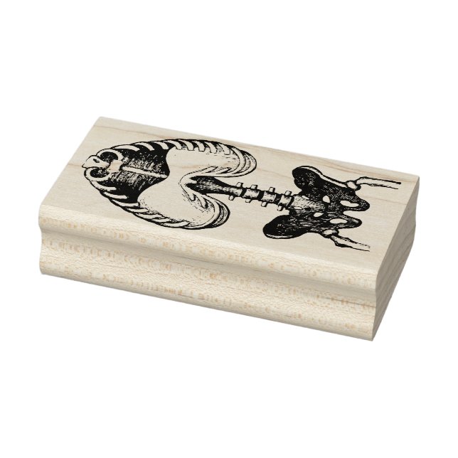 Skelett Gummistempel (Stempel)