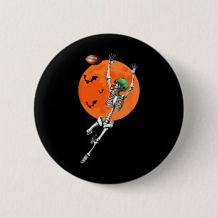Skelett Halloween Footballspieler Button