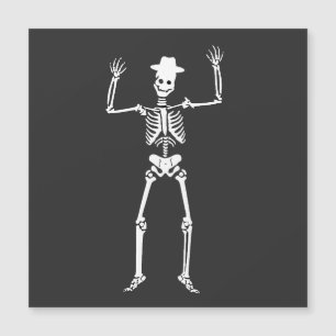 Skelett, Halloween, Hexe Magnetkarte