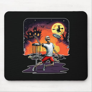 Skelett Halloween Horror Kostüm Disc Golf Spieler Mousepad