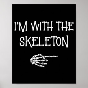 Skelett Halloween-Kostüm lustige Paare Poster
