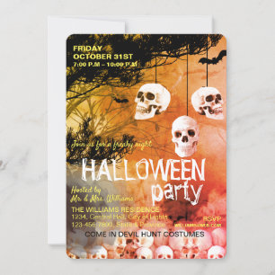 Skelett Halloween-Party Freaky Night Einladung