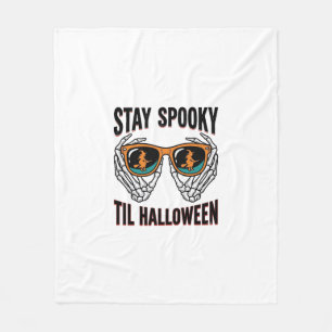 Skelett-Halloween-Shirt mit Hexenbrille Vintage Fleecedecke