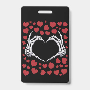 Skelett-Hand-Herz Lustige Knochen Valentinstag Ausweis