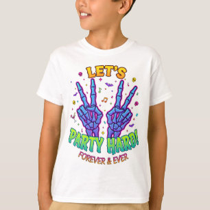 Skelett-Hand-Shirt Lasst uns für immer wild feie T-Shirt