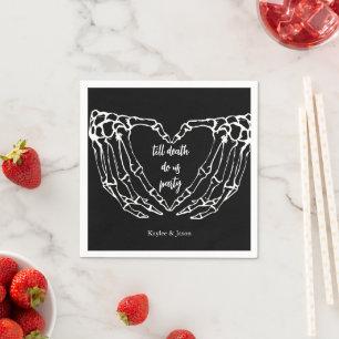 Skelett-Hände Fall Hochzeitsparty bis zum Tod Serviette