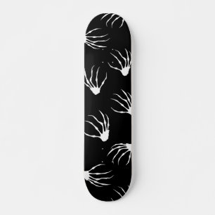 Skelett Hände - Schwarz Skateboard