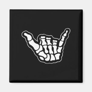 Skelett Hang Loose Tasche Magnet