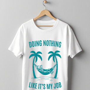 Skelett-Hängematte 'Nichts tun' - Lustig T-Shirt