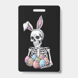 Skelett-Hase mit Ostereiern Lustiger Hase Ausweis