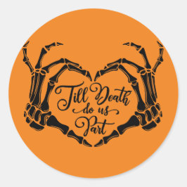Skelett Heart Till Death Sticker