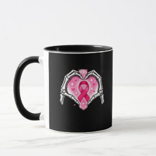Skelett-Herz-Band-Bewusstseins-Inspirations-Desi Tasse