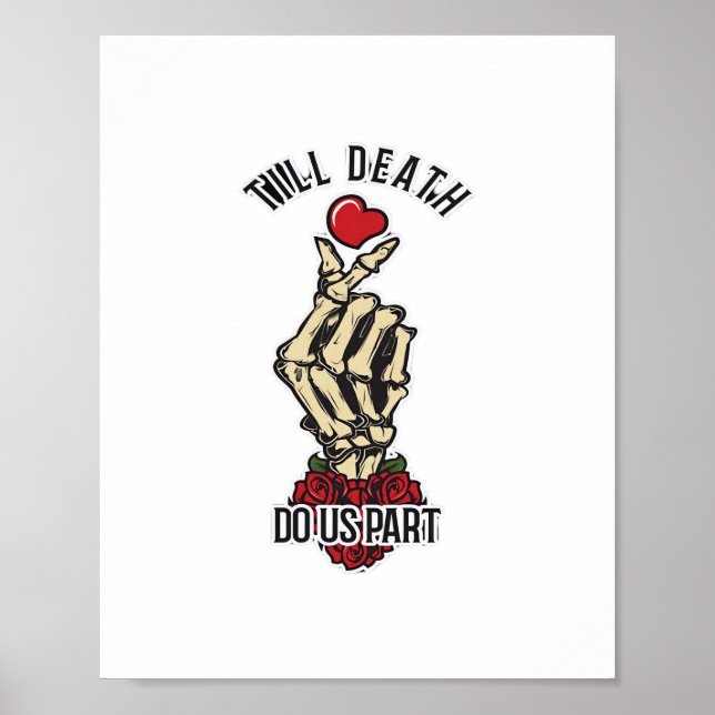 Skelett Herz bis Tod tun uns Teil Poster (Vorne)