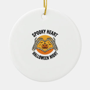Skelett Herz Halloween Vintage Hände Design_1 Keramik Ornament