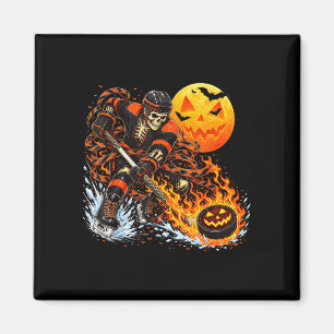 Skelett-Hockey-Halloween-Grusel-Eisbahn-Sport Magnet