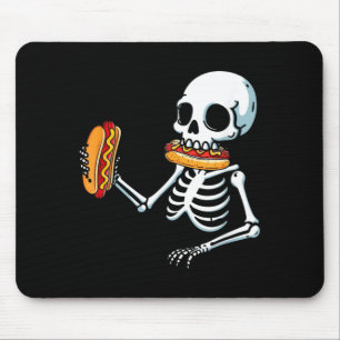 Skelett Hot Dog Halloween Mousepad