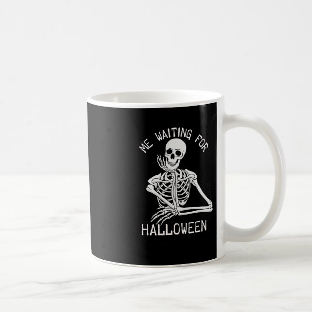 Skelett Ich Wartete zu Halloween Kaffeetasse (Rechts)