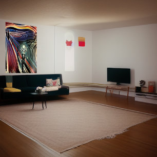 Skelett im Anzug   AI Art Poster