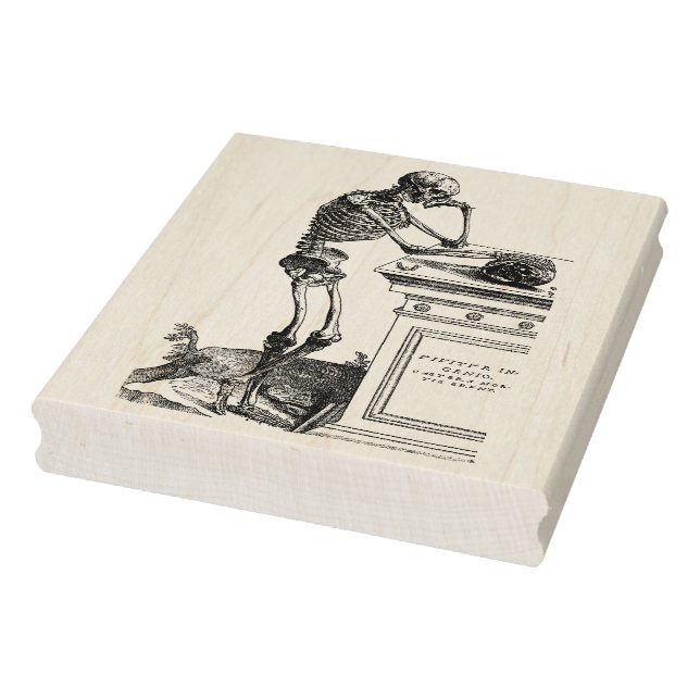 Skelett im Friedhof mit Skull Rubber Art Briefmark Gummistempel (Stempel)