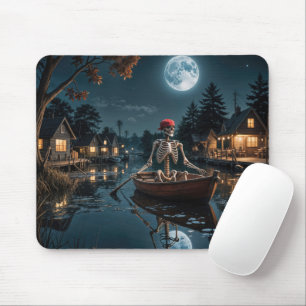 Skelett in einem Rowboat Mousepad