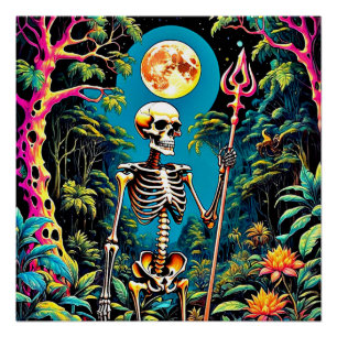 Skelett in Foliage 5 Poster