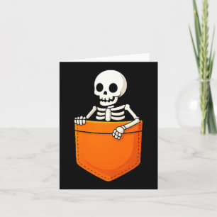 Skelett in Poc Halloween Gruselig Lustiger Totenko Karte