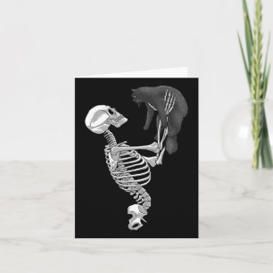Skelett Katzen Kunst Für Männer Frauen Feline Kost Karte