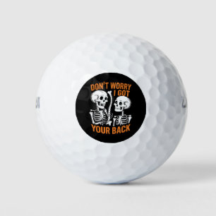Skelett Keine Sorge, ich hab deinen Rücken Hallowe Golfball