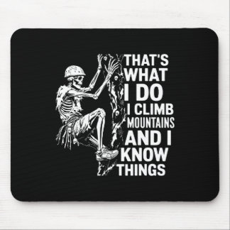Skelett klettert Boulder Wand Fels Halloween Klett Mousepad