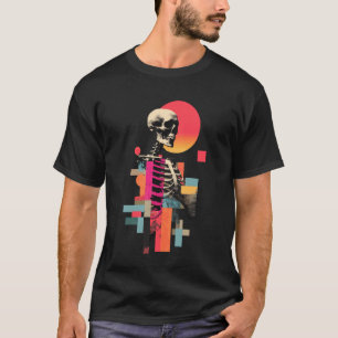 Skelett Künstler Kreative Halloween Grafikdesigner T-Shirt